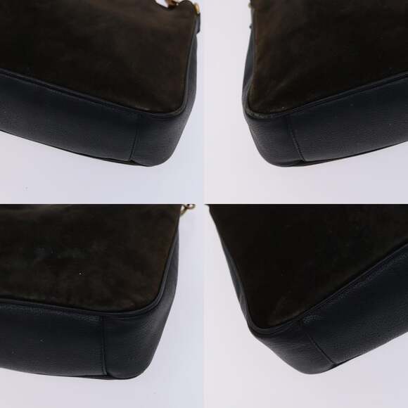 GUCCI Bamboo Hand Bag Suede Leather Brown Gold 001 1705 001 1705 - Picture 10 of 12